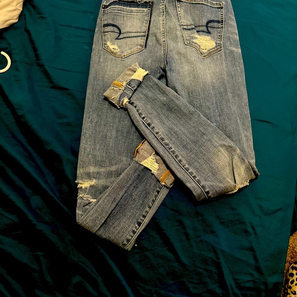 American Eagle jeans ripped Size 6L. bid accidentally and won